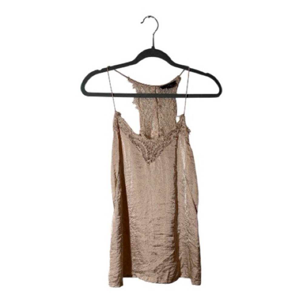 Forever 21 Champagne Camisole Womens Size S Ballerina Lace Satin Croquet
